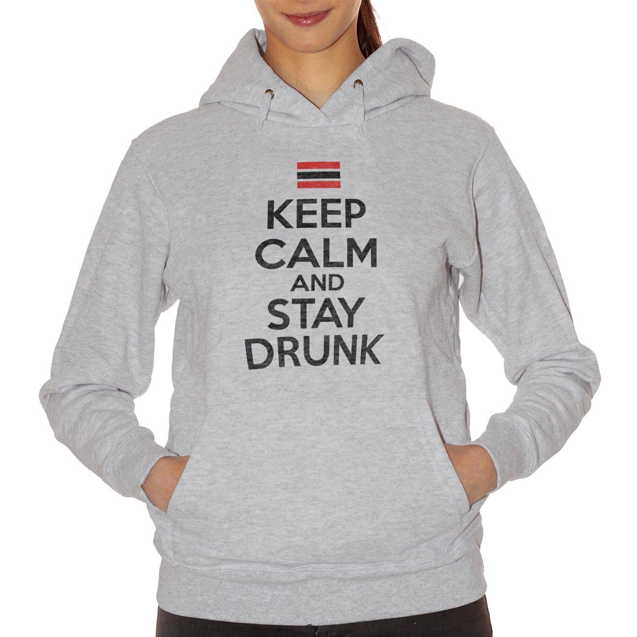 Gray Felpa Keep Calm And Stay Drunk - DIVERTENTE Choose ur color CucShop