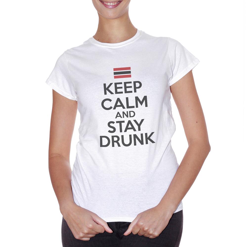 Lavender T-Shirt Keep Calm And Stay Drunk - DIVERTENTE Choose ur color CucShop