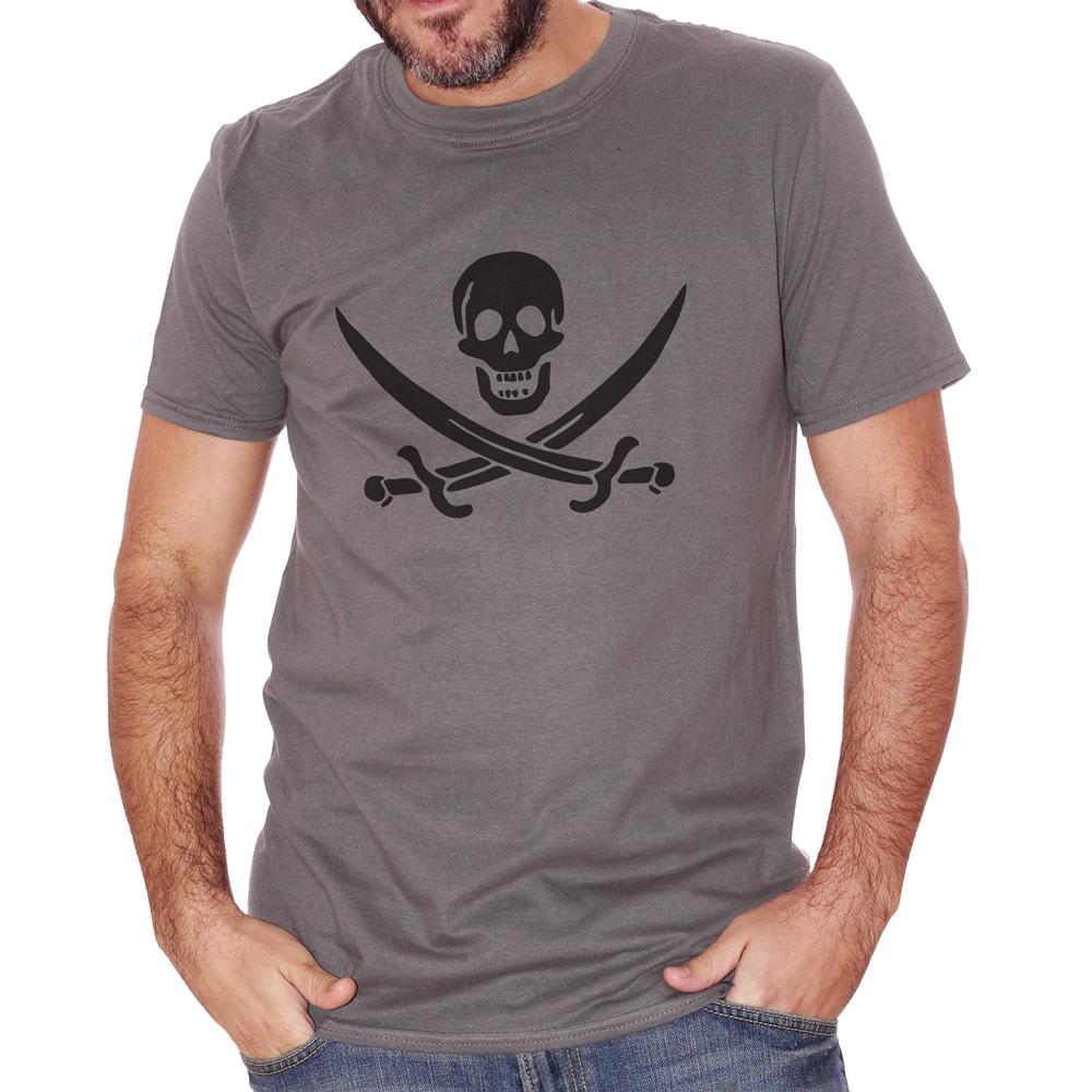 Dim Gray T-Shirt Jolly Roger - POLITICA Choose ur color CucShop