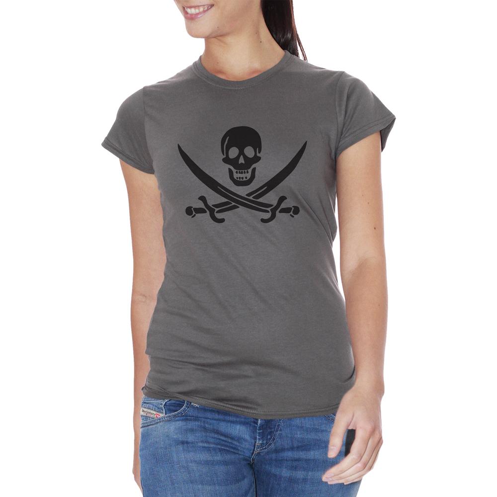 Dim Gray T-Shirt Jolly Roger - POLITICA Choose ur color CucShop