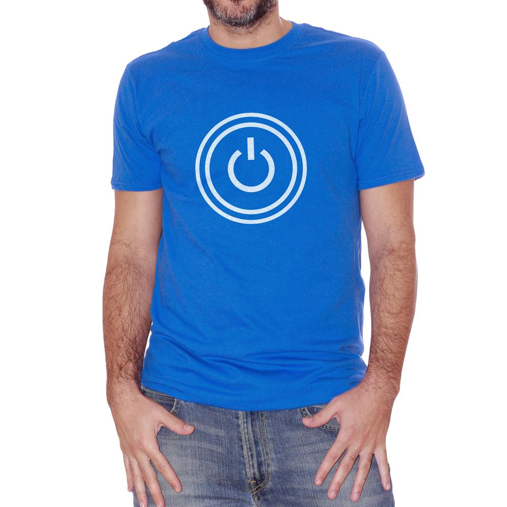 Royal Blue T-Shirt Power Pc Logo - GAMES Choose ur color CucShop