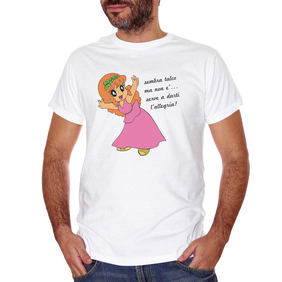 IMage T-shirt Talco Pollon - 100% Cotone, Certificata Oeko Tex, Slim Fit, Morbida, Stampa Anime E Videogame, Made In Italy