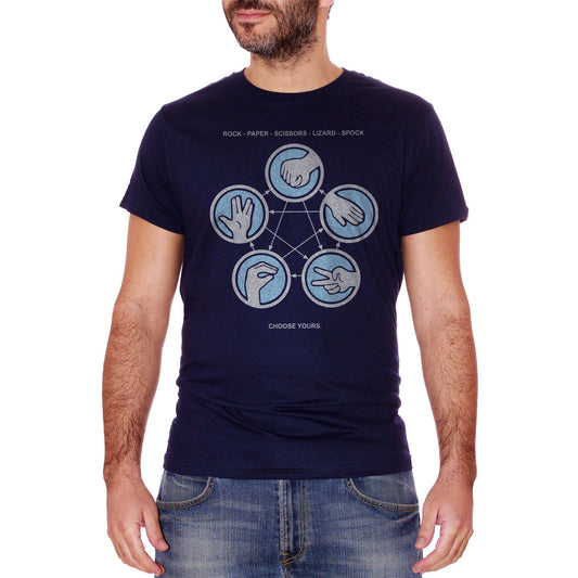 Black T-Shirt Rock-Paper-Scissors-Lizard-Spock Big Bang Theory - FILM Choose ur color CucShop