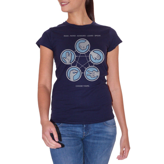 White T-Shirt Rock-Paper-Scissors-Lizard-Spock Big Bang Theory - FILM Choose ur color CucShop