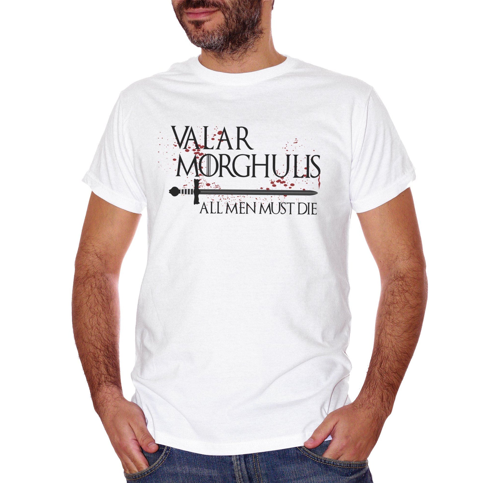 White Smoke T-Shirt Valar Morghulis Game Of Thrones - FILM Choose ur color CucShop