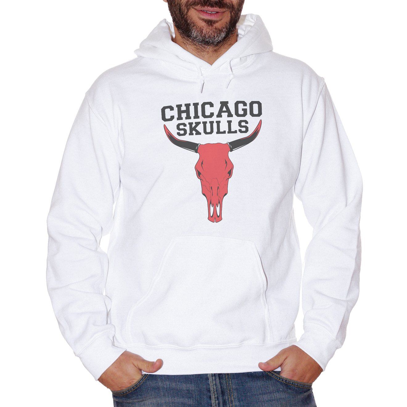 Lavender Felpa Chicago Skulls basket - DIVERTENTE Choose ur color CucShop