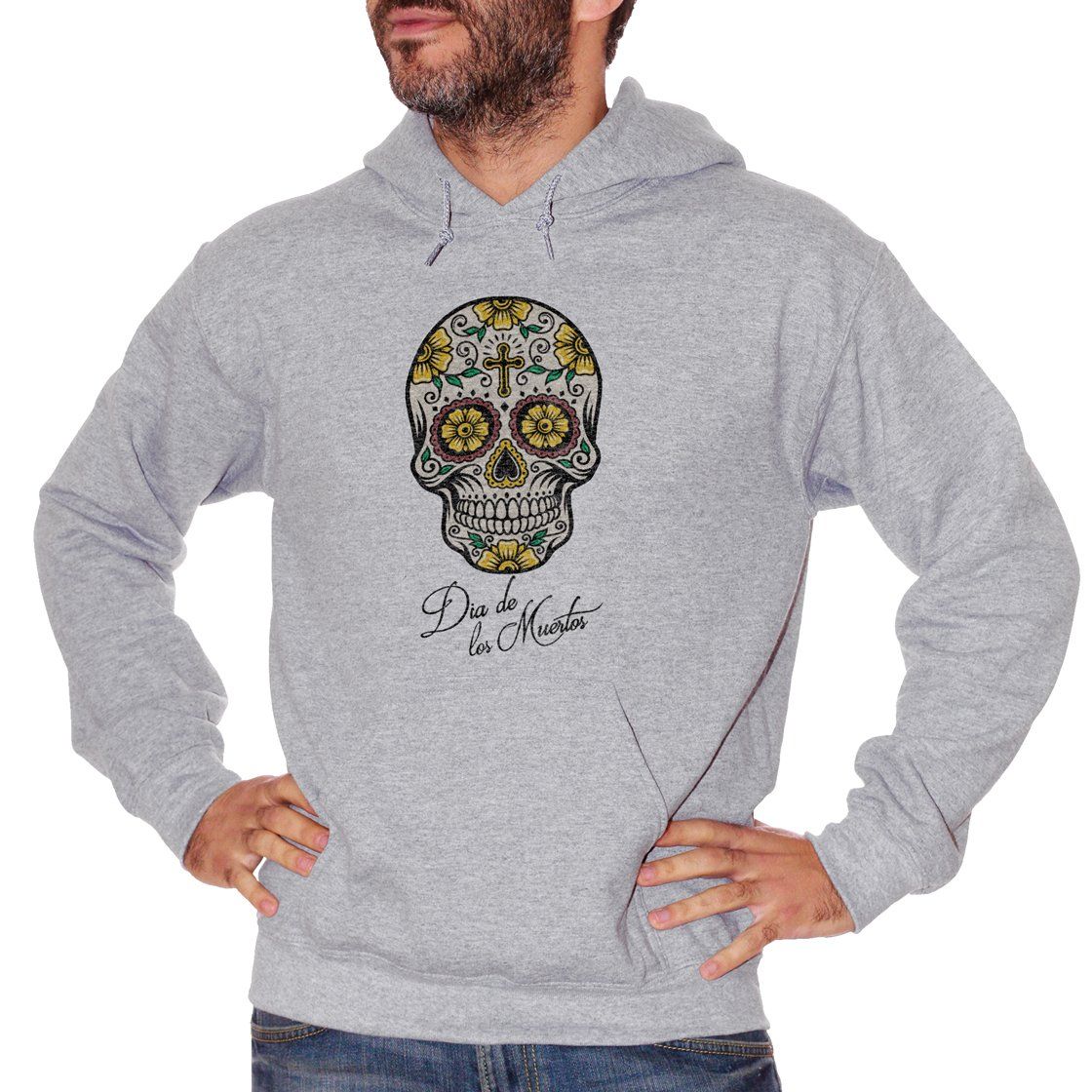 Gray Felpa Los Muertos famoso teschio - DIVERTENTE Choose ur color CucShop