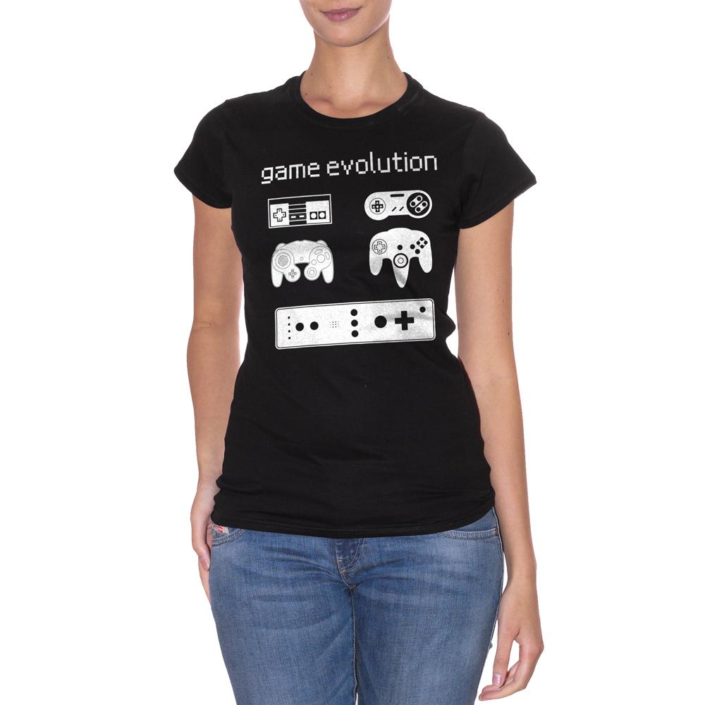 Black T-Shirt Game Evolution Nintendo - GAMES Choose ur color CucShop