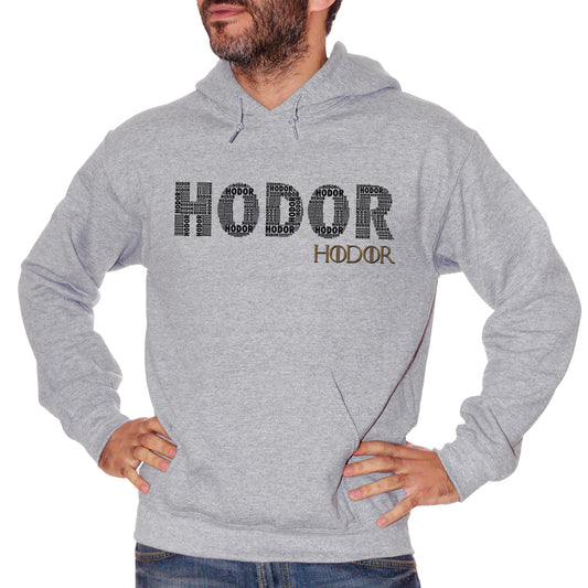 Felpa cappuccio CUC - hodor hold the door game - CUC chooseurcolor