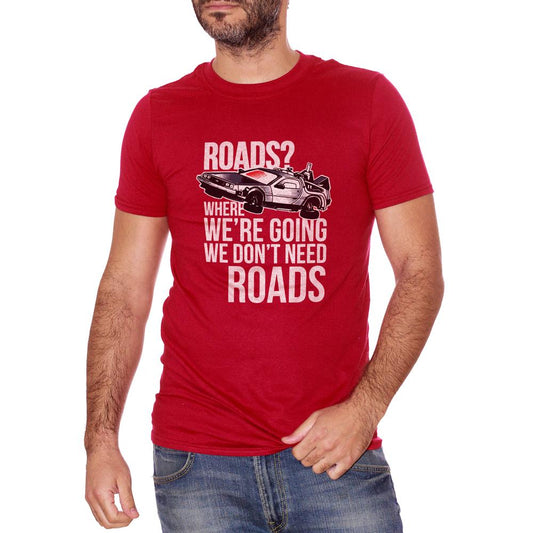 Firebrick T-Shirt Delorean Strade Ritorno Al Futuro - FILM Choose ur color CucShop