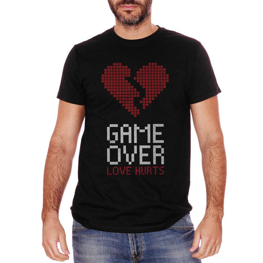 White T-Shirt Game Over Love Hurts Mush - SOCIAL Choose ur color CucShop