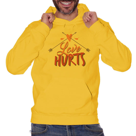 Goldenrod Felpa Cross Arrow Love Hurts - SOCIAL Choose ur color CucShop