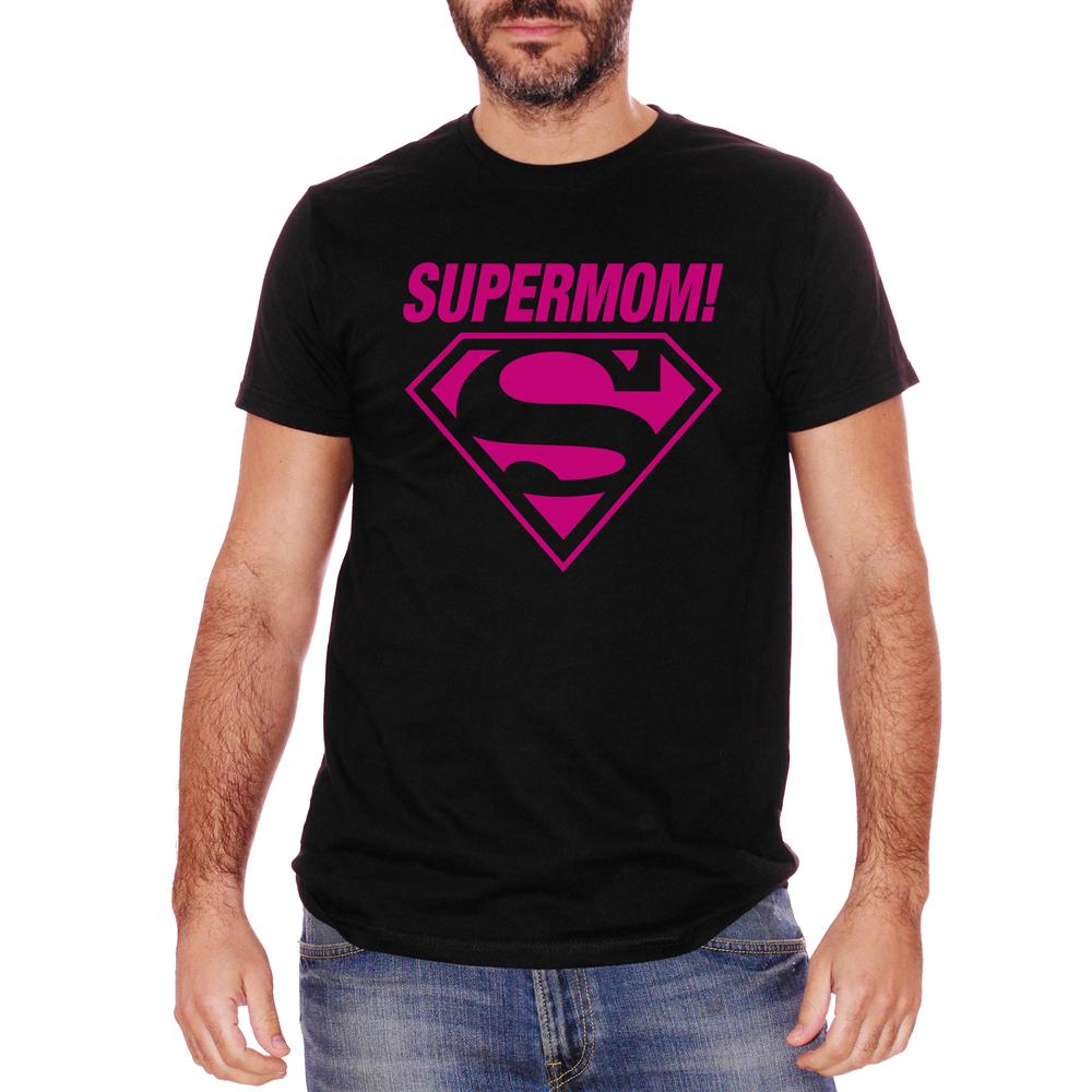 White T-Shirt Supermom - DIVERTENTE Choose ur color CucShop