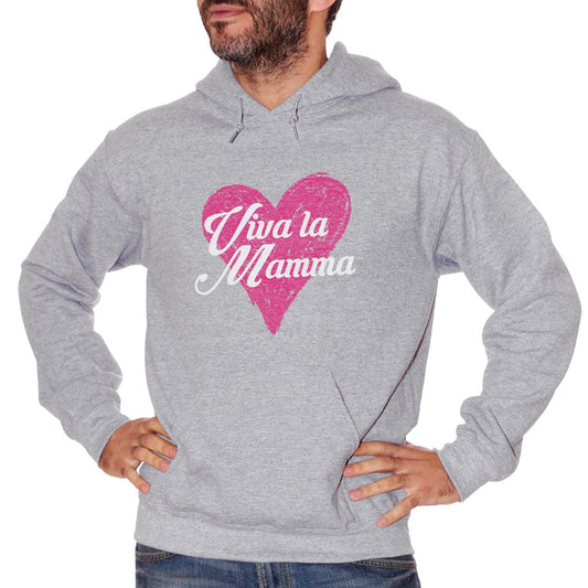 Pale Violet Red Felpa Viva La Mamma Love - DIVERTENTE Choose ur color CucShop