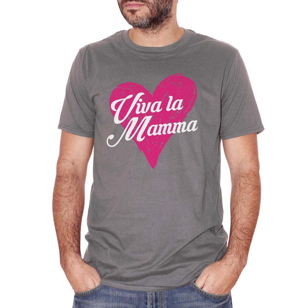 Dim Gray T-Shirt Viva La Mamma Love - DIVERTENTE Choose ur color CucShop