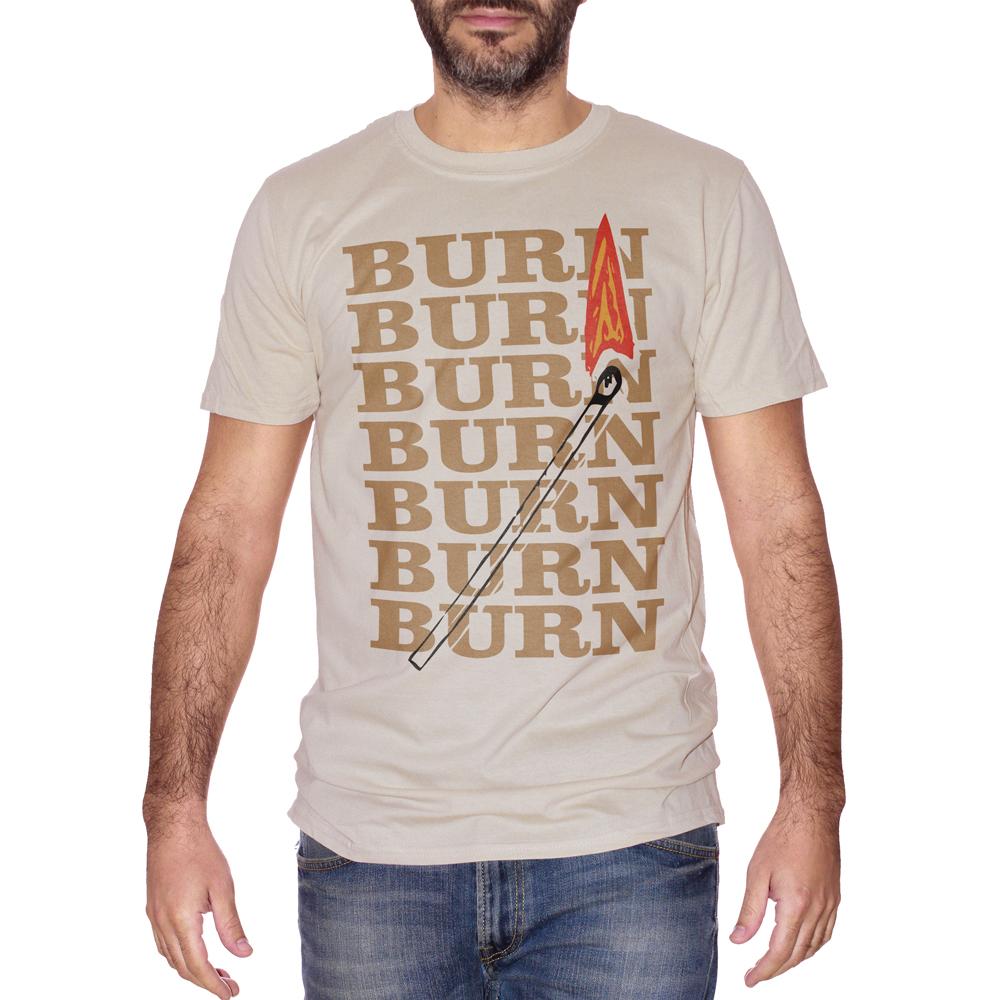 Rosy Brown T-Shirt Burn Burn Burn Matches - DIVERTENTE Choose ur color CucShop