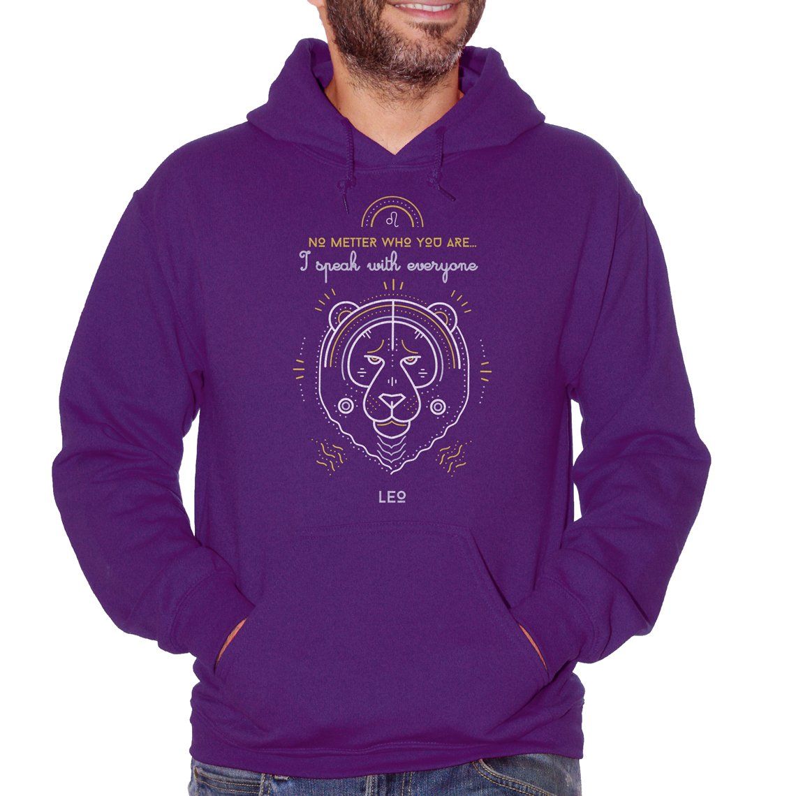 Dark Slate Blue Felpa Zodiac Leo - DIVERTENTE Choose ur color CucShop