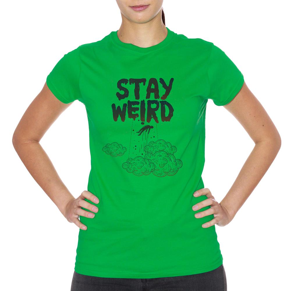 Sea Green T-Shirt Ufo Stay Weird - SOCIAL Choose ur color CucShop
