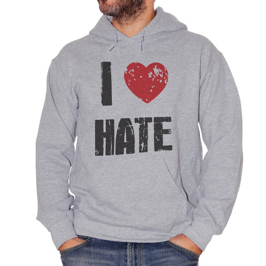 Dark Gray Felpa I Love Hate - SOCIAL Choose ur color CucShop