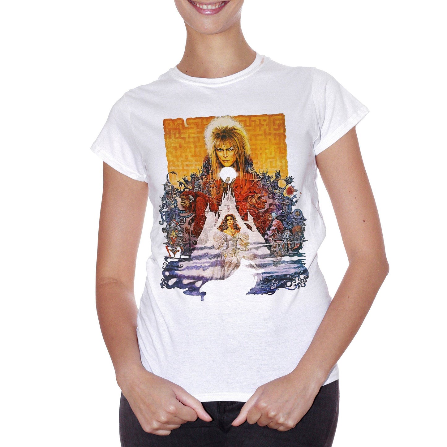 Goldenrod T-Shirt Labyrinth David Bowie Locandina - MUSIC Choose ur color CucShop
