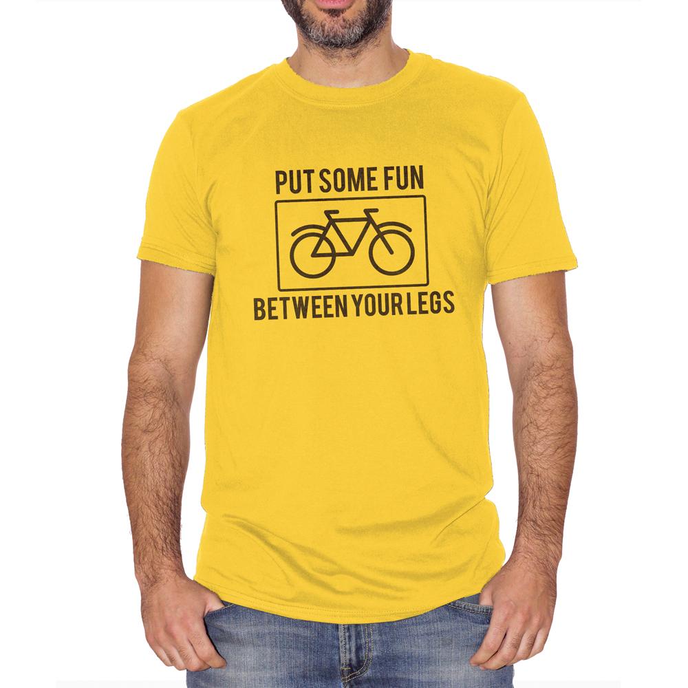 Sandy Brown T-Shirt Bike Lovers Put Some Fun Between Your Legs - SOCIAL Choose ur color CucShop