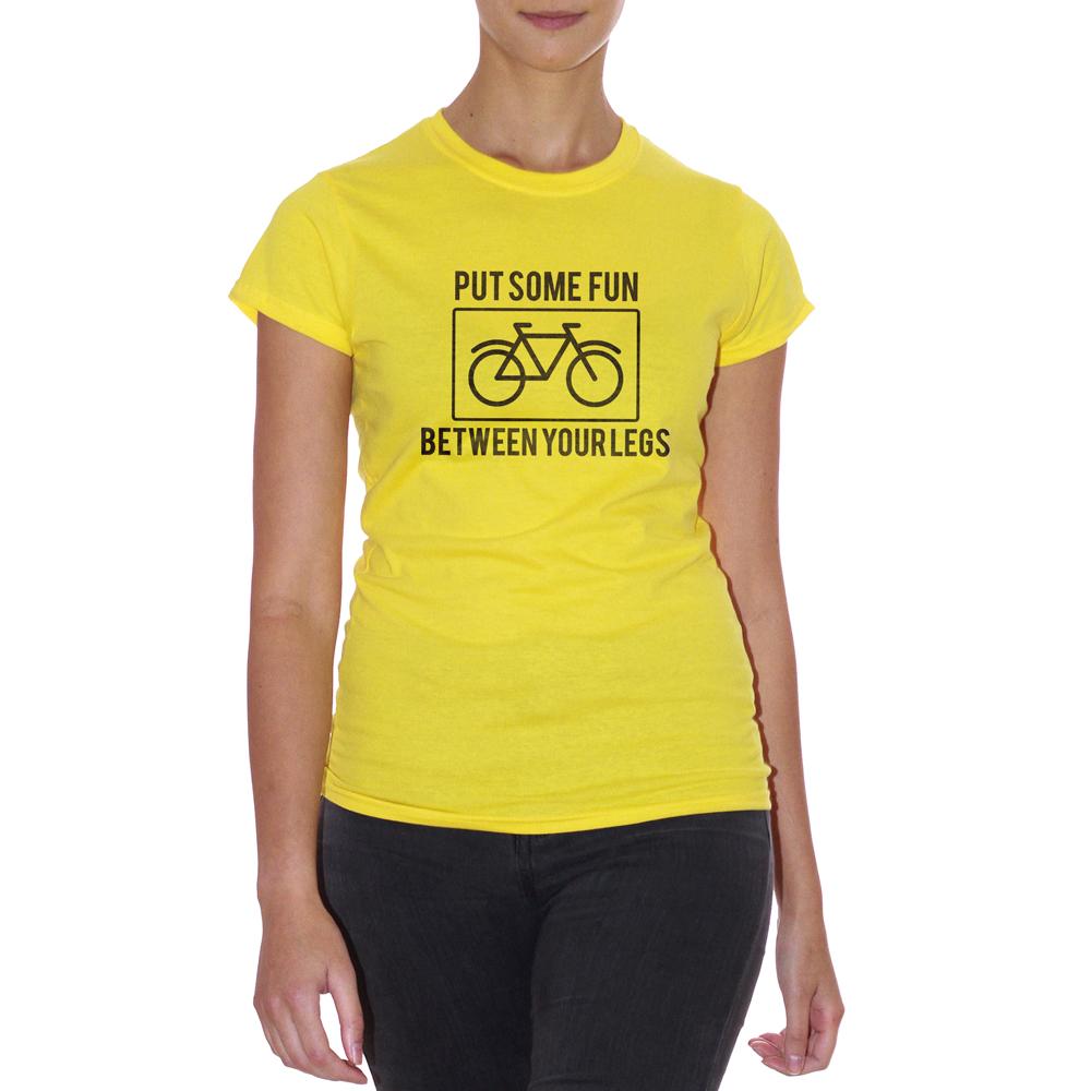 Goldenrod T-Shirt Bike Lovers Put Some Fun Between Your Legs - SOCIAL Choose ur color CucShop