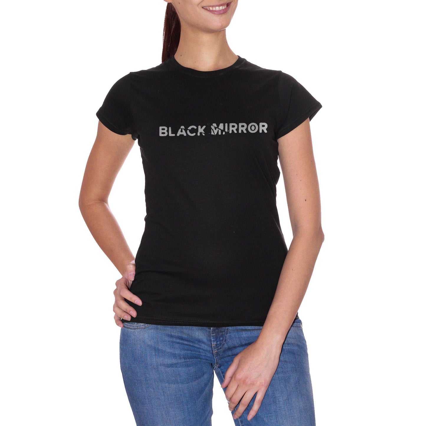 Black T-Shirt Black Mirror Logo  - FILM Choose ur color CucShop