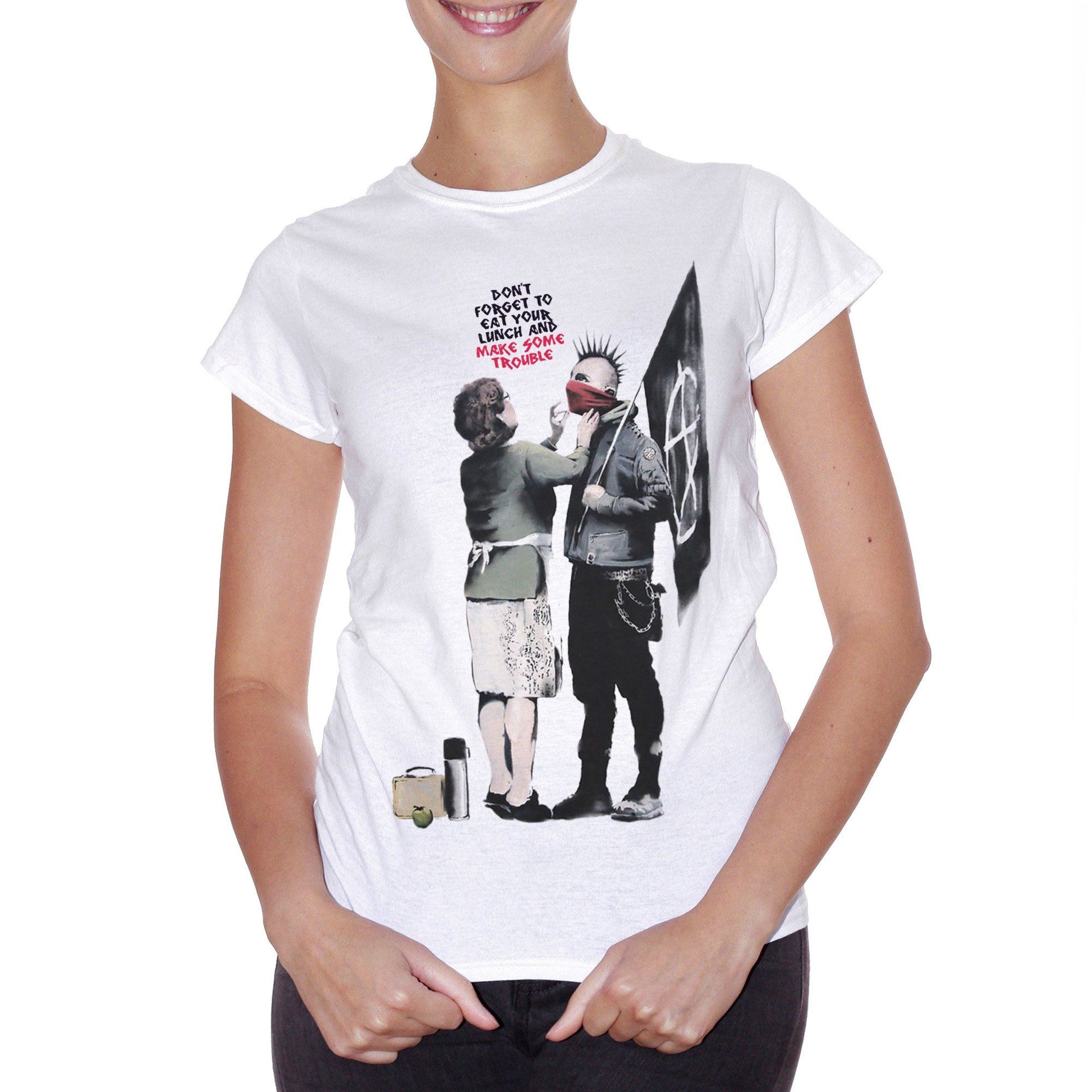 Lavender T-Shirt Banksy Mamma Anarchico - POLITICA Choose ur color CucShop