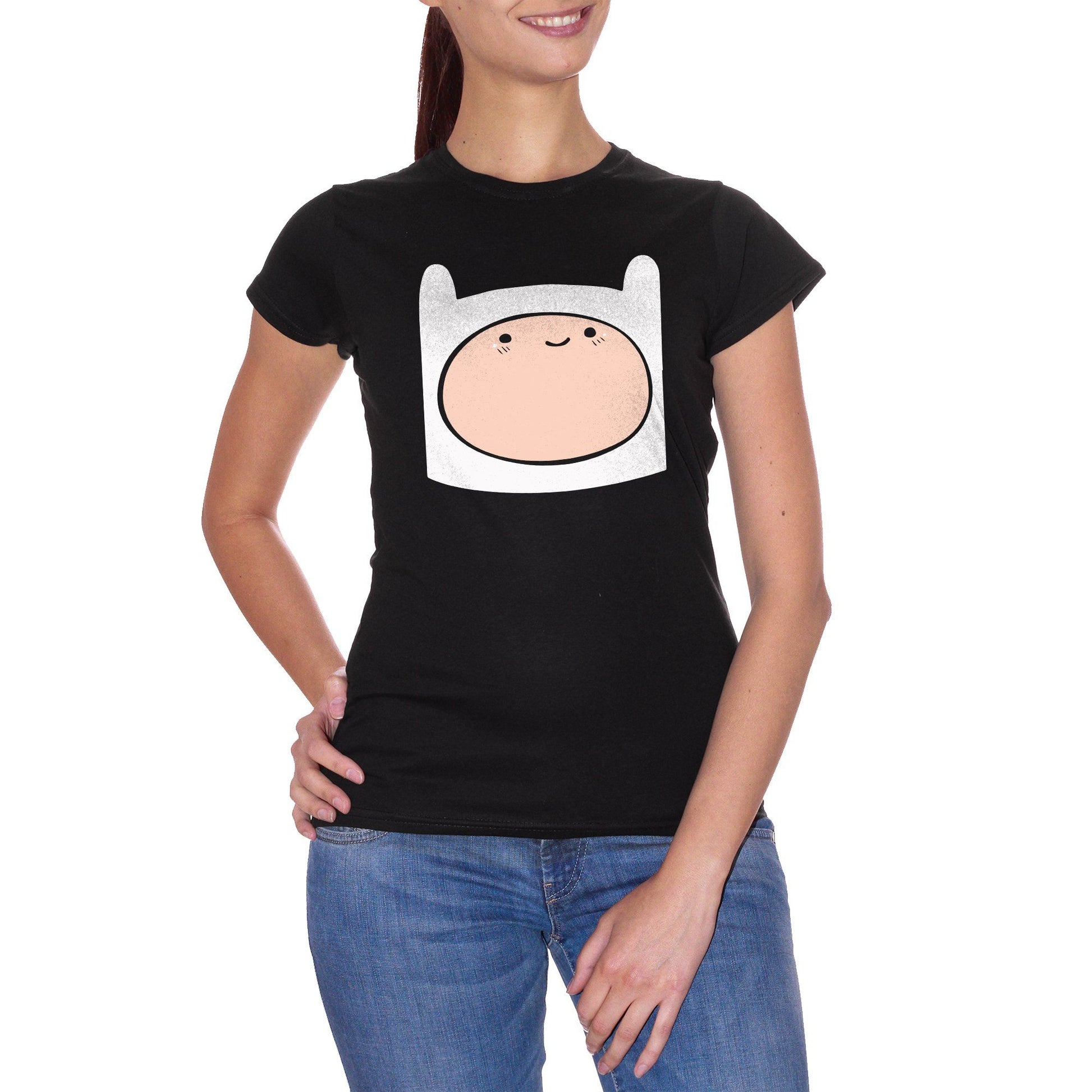 Black T-Shirt Adventure Time - Finn - CARTOON Choose ur color CucShop