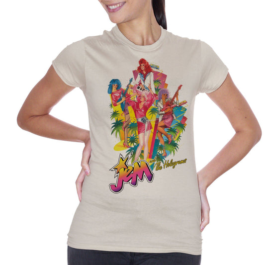 Gray T-Shirt Jem And The Holograms Cartoon - CARTOON Choose ur color CucShop