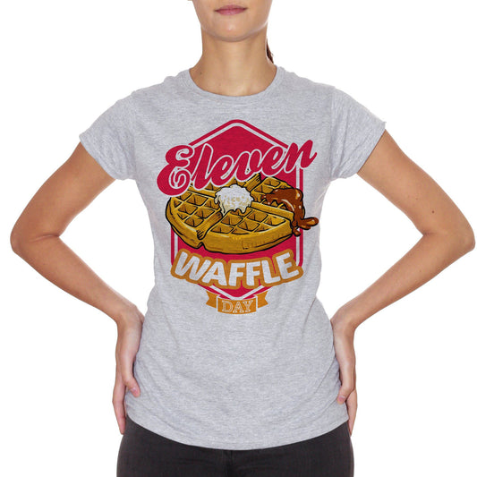 White T-Shirt Stranger Things - Eleven Waffle Day - FILM Choose ur color CucShop