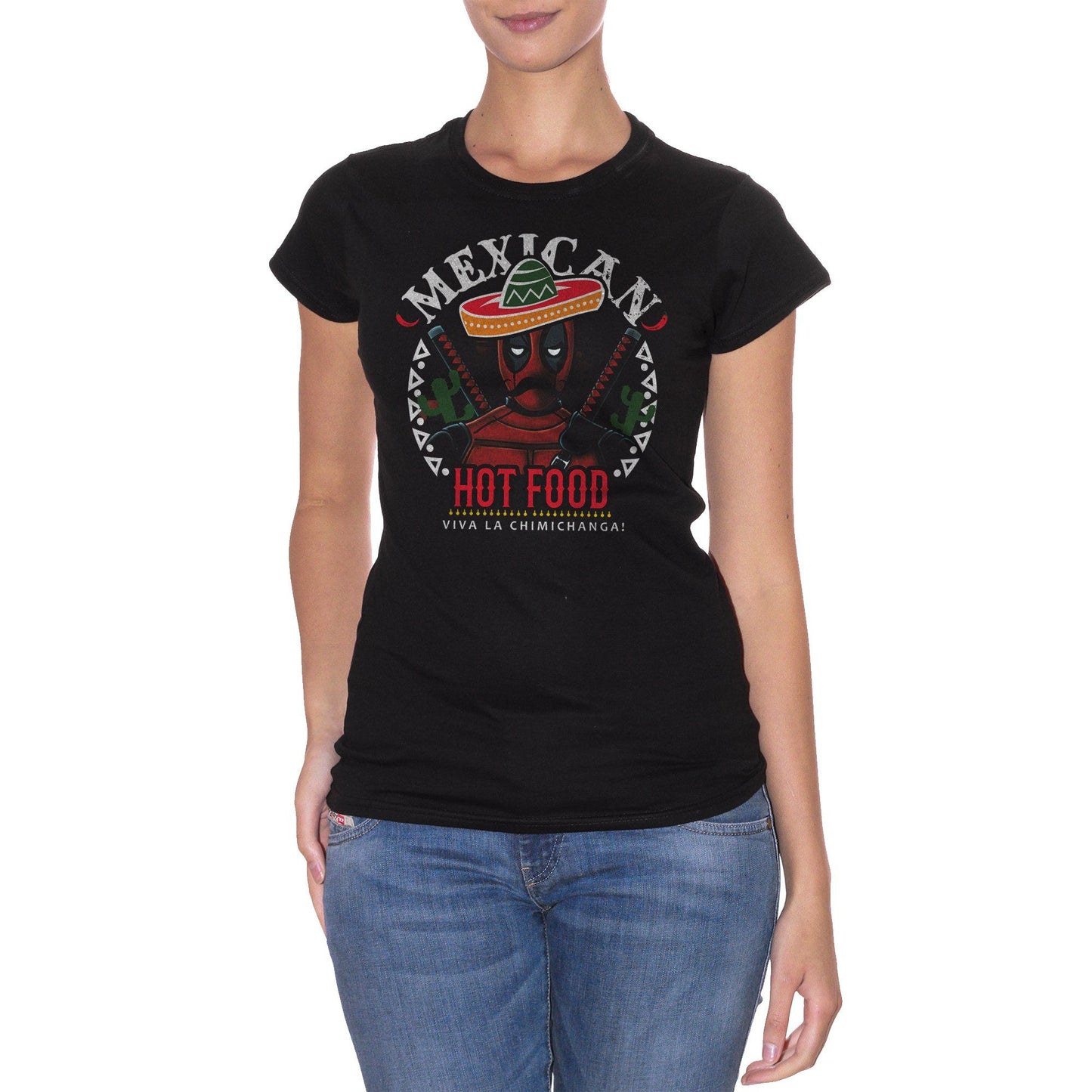Black T-Shirt Deadpool Ristorante Messicano - FILM Choose ur color CucShop