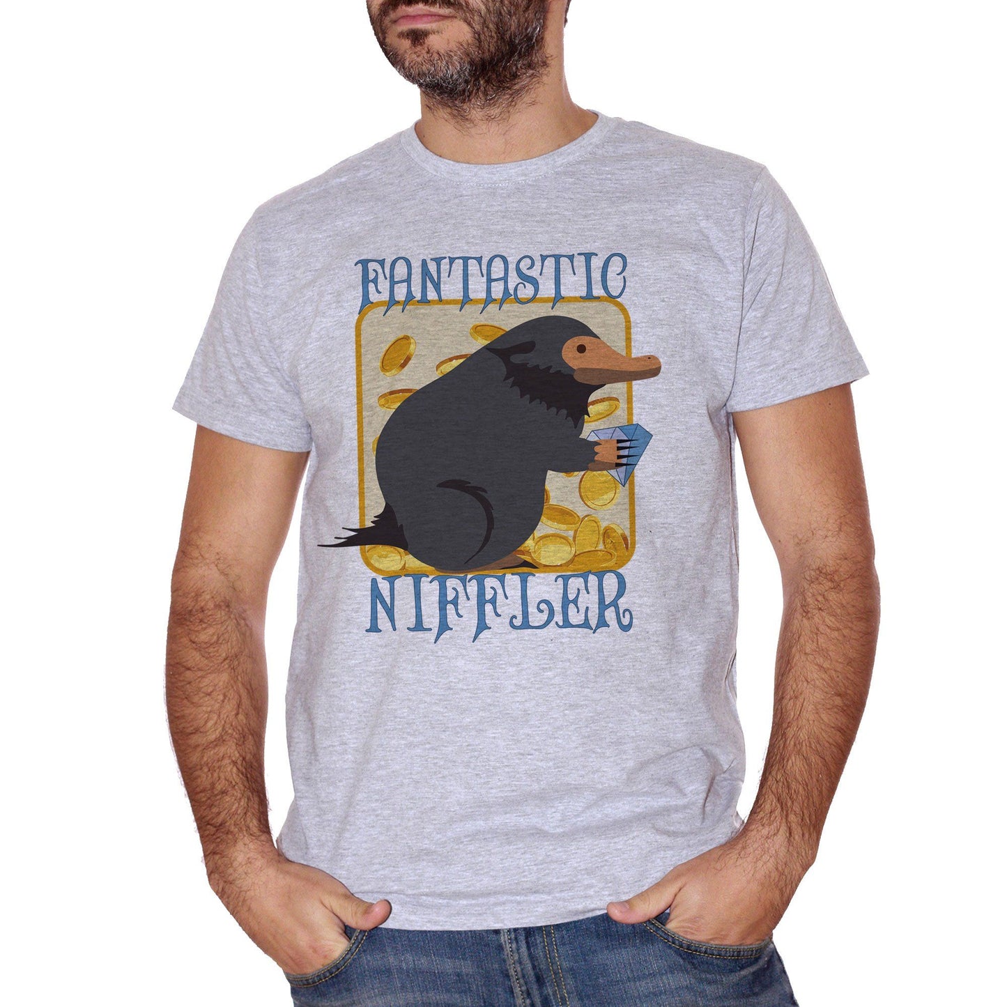 Gray T-Shirt Animali Fantastici - Fantastic Niffler - FILM Choose ur color CucShop