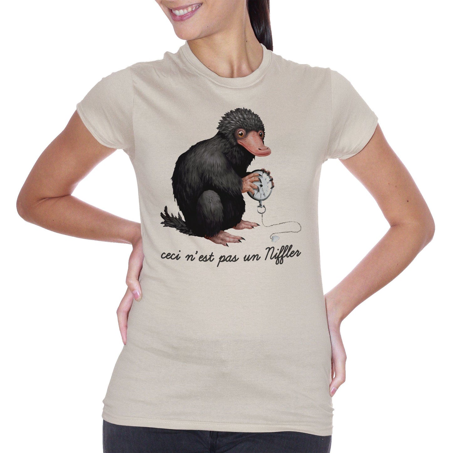 Gray T-Shirt Animali Fantastici-Niffler Magritte - FILM Choose ur color CucShop