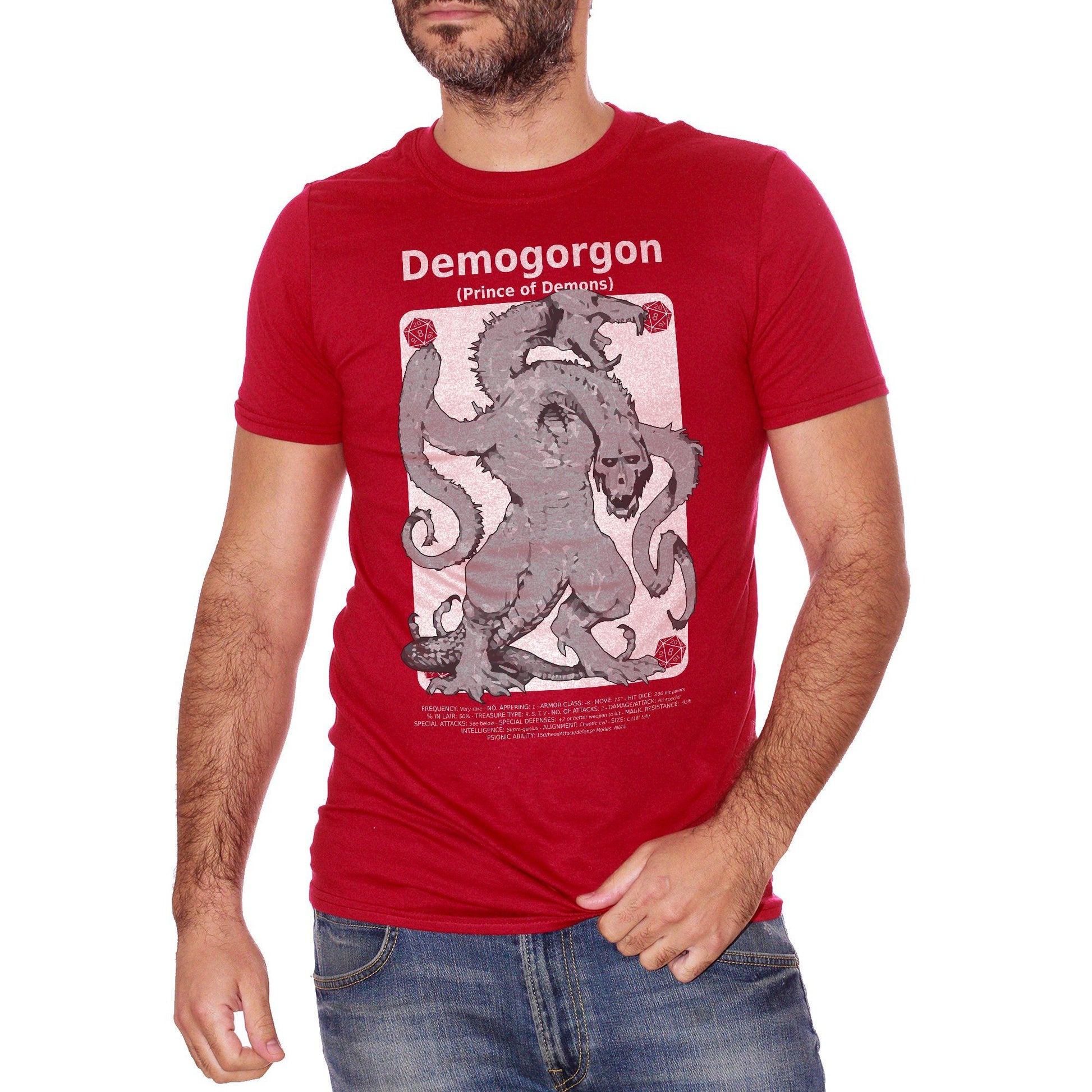 Firebrick T-Shirt Demogorgon D&D - Stranger Things - FILM Choose ur color CucShop
