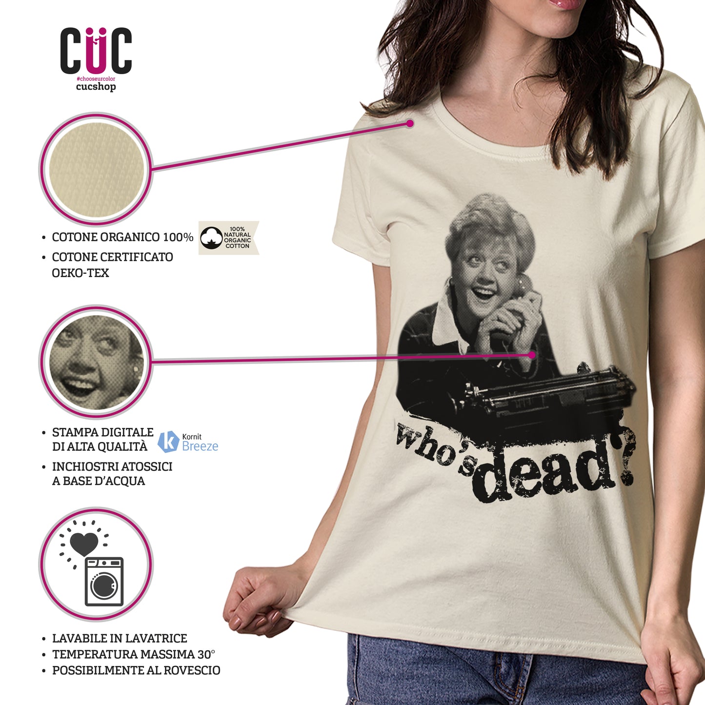 CUC T-Shirt la Signora in Giallo - Jessica Fletcher Who Is Dead? - #chooseurcolor - CUC chooseurcolor