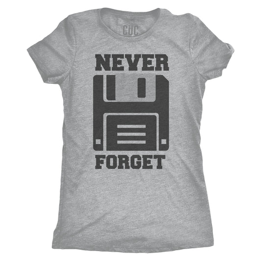 T-Shirt Never Forget - Anni 90 floppy disk vintage - #chooseurcolor - CUC chooseurcolor