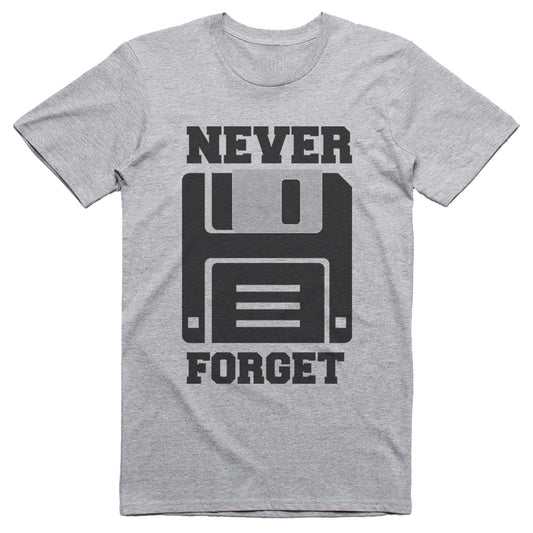 T-Shirt Never Forget - Anni 90 floppy disk vintage - #chooseurcolor - CUC chooseurcolor