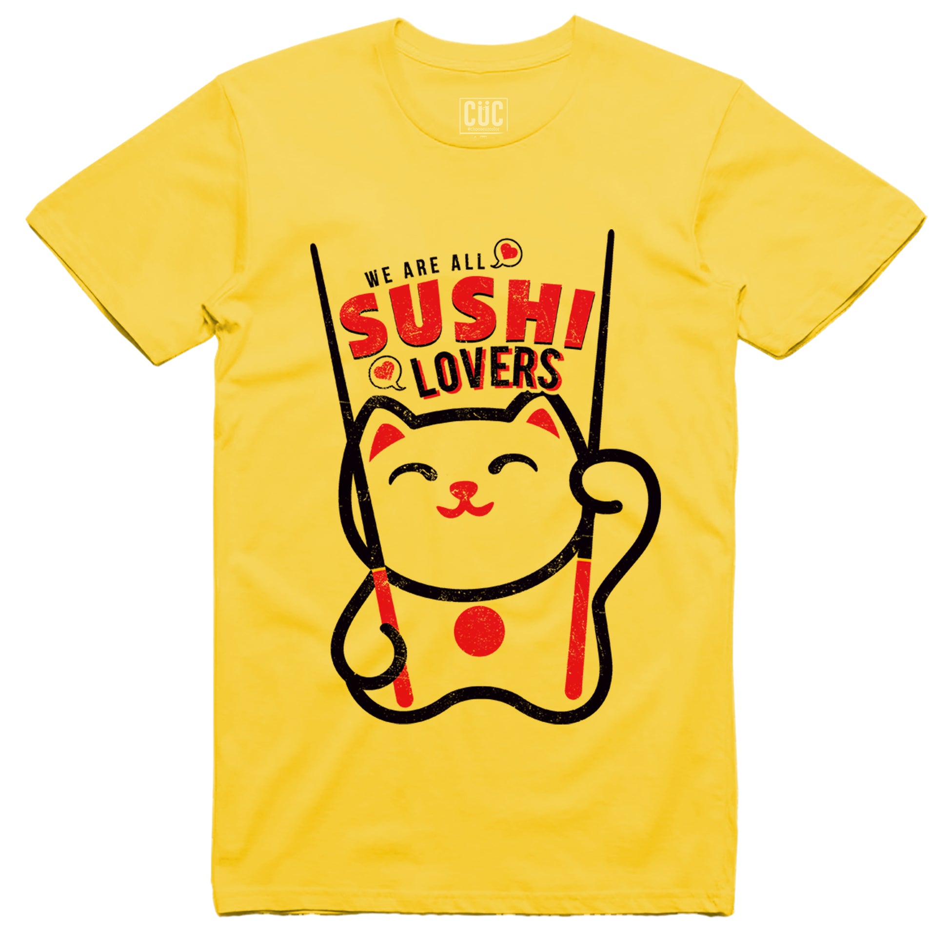 CUC T-Shirt Sushi Lovers Maneki neko - #chooseurcolor - CUC chooseurcolor