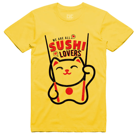 CUC T-Shirt Sushi Lovers Maneki neko - #chooseurcolor - CUC chooseurcolor