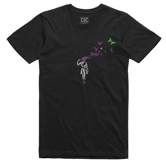 T-Shirt Banksy Butterfly - streetart #chooseurcolor - CUC chooseurcolor