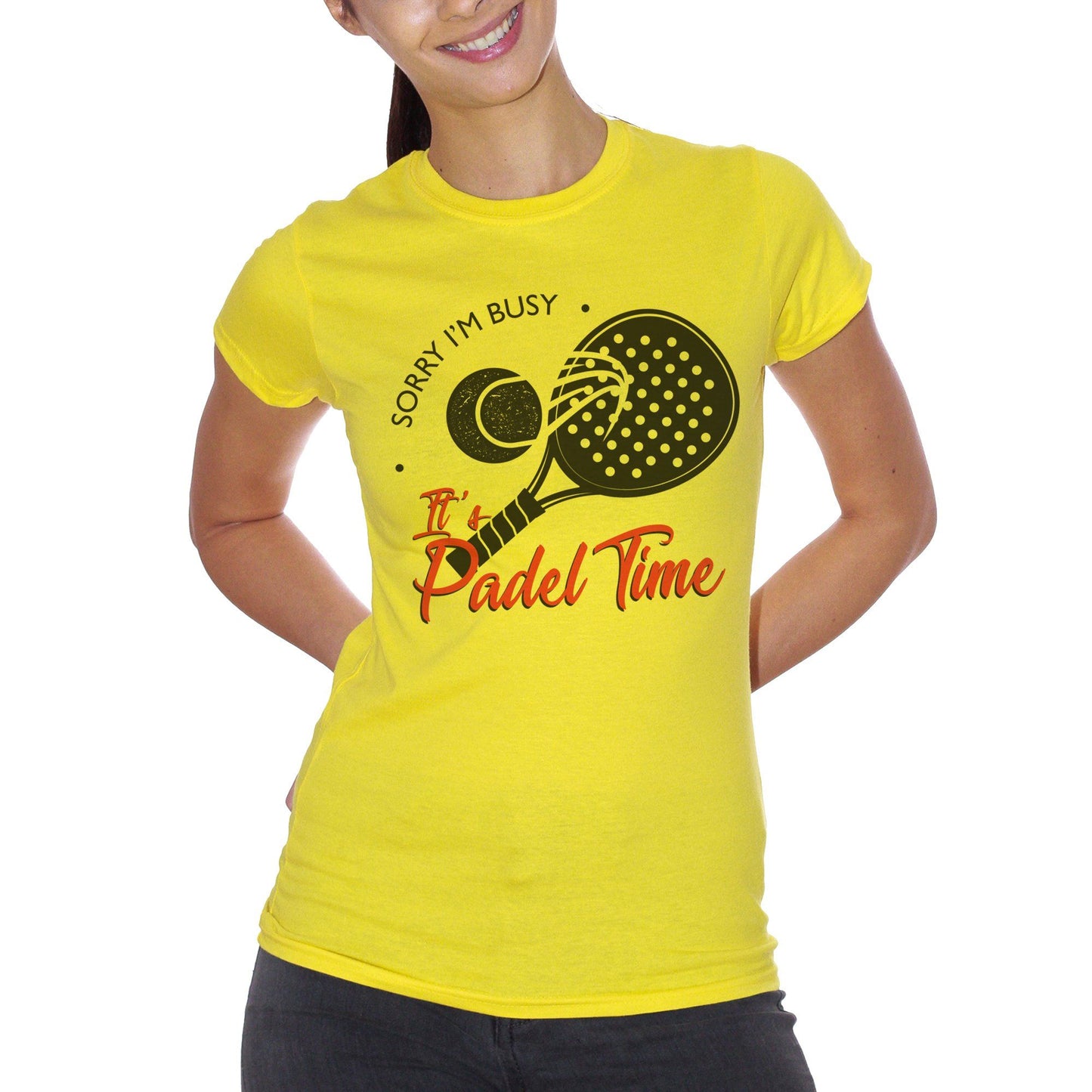 Goldenrod T-Shirt T Shirt Sorry I'M Busy Its Padel Time Sport Tennis Sport Divertente  - SPORT CucShop