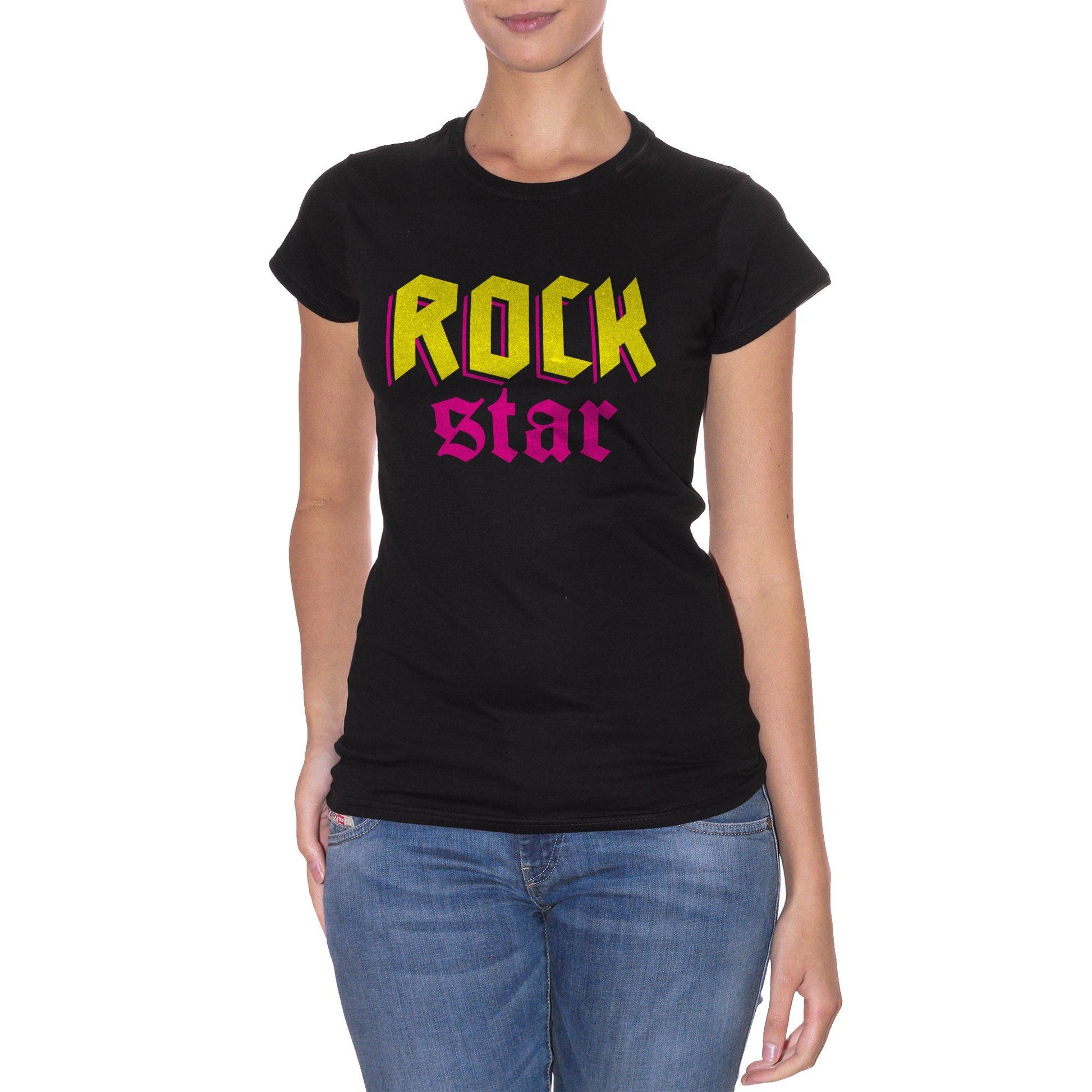 Black T-Shirt Rock Star Music Rock And Roll - MUSIC CucShop