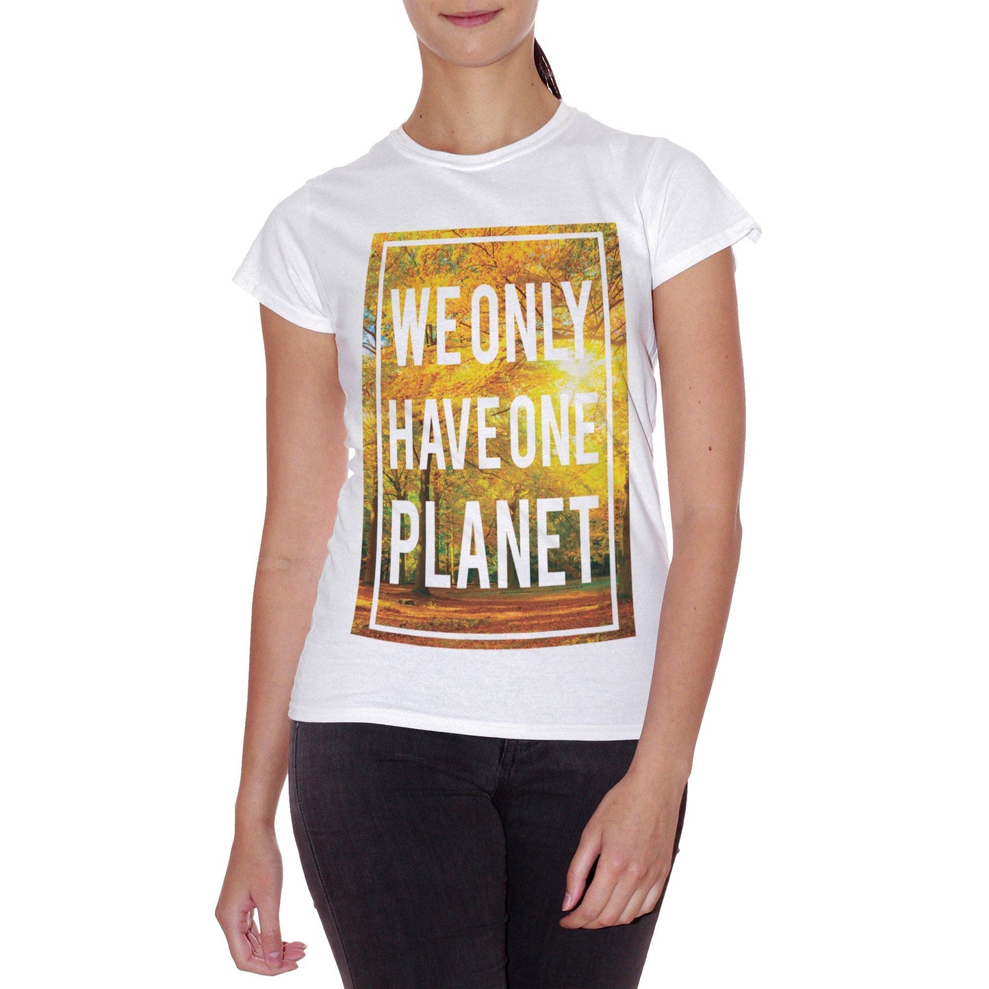Rosy Brown T-Shirt We Only Have One Planet Nature Leaf Autumn - SOCIAL CucShop
