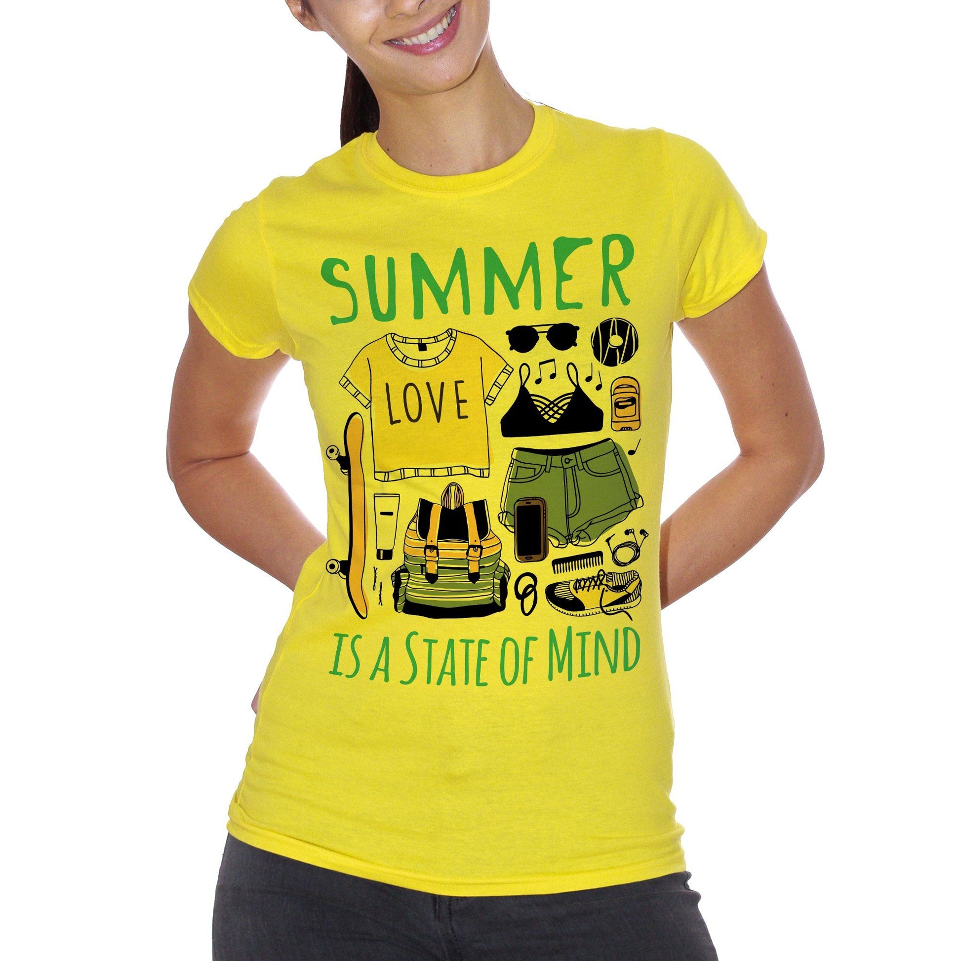 Goldenrod T-Shirt Summer State Of Mind | Per Gli Amanti Dell Estate E Dell'Abbigliamento Per Andare Al Mare | Cotone Fresco E Comodo - DIVERTENTE CucShop