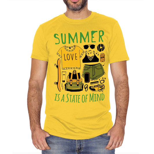 Goldenrod T-Shirt Summer State Of Mind | Per Gli Amanti Dell Estate E Dell'Abbigliamento Per Andare Al Mare | Cotone Fresco E Comodo - DIVERTENTE CucShop