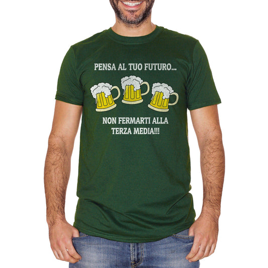 Dark Slate Gray T-Shirt Fun Birra - DIVERTENTE CucShop