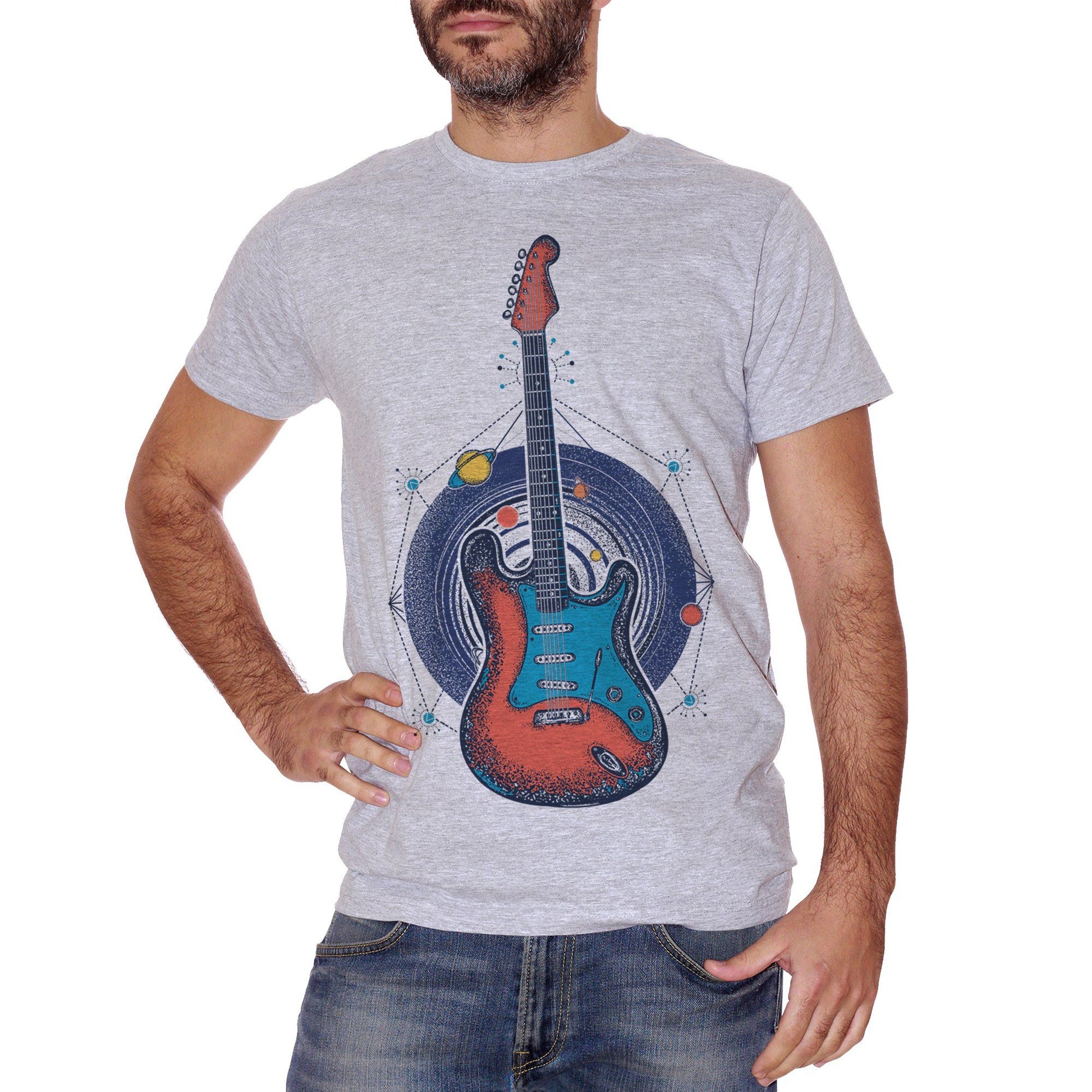 Gray T-Shirt Guitar - MUSIC CucShop