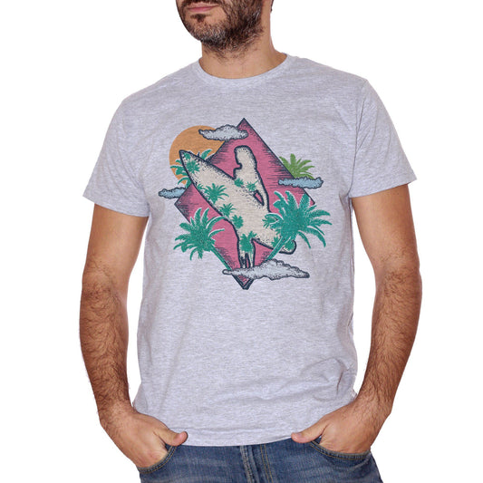 Gray T-Shirt Surf - DIVERTENTE CucShop