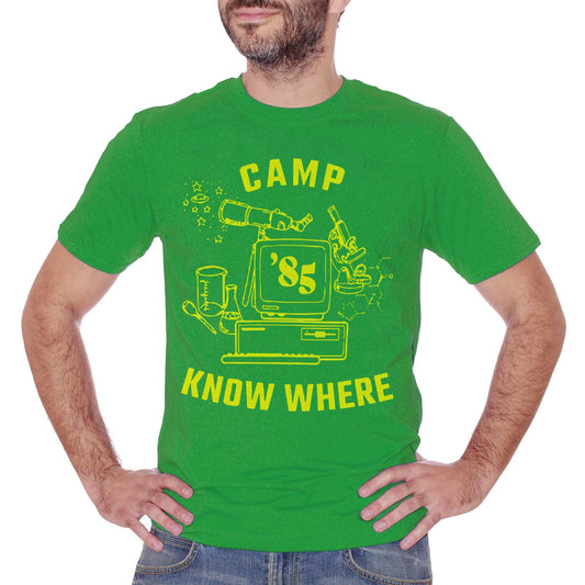 Sea Green T-Shirt Camp Know Where - Campeggio di Dustin - Stranger Things - FILM Choose ur color CucShop